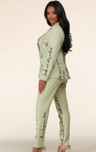 Load image into Gallery viewer, Shaunie Sage Blazer and Pants Set