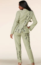Load image into Gallery viewer, Shaunie Sage Blazer and Pants Set