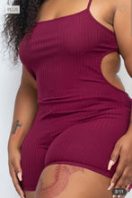Load image into Gallery viewer, Ashley Curvy Ribbed Bodycon Romper