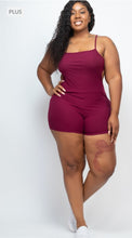 Load image into Gallery viewer, Ashley Curvy Ribbed Bodycon Romper