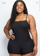 Load image into Gallery viewer, Ashley Curvy Ribbed Bodycon Romper