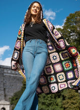 Load image into Gallery viewer, Lila Hooded Crochet Kimono