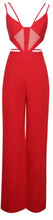 Load image into Gallery viewer, Red Cutout Strappy Jumpsuit