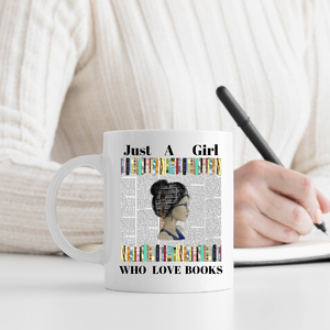 Just A Girl Who Loves Book Coffee Mug Tea Cup library cup