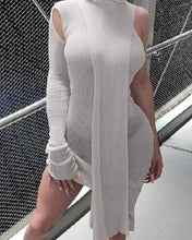 Load image into Gallery viewer, Mary Jane One Sleeve Hooded Dress
