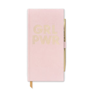 Powder Pink Velveteen " GRL PWR"