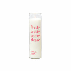 Pretty please prayer candle Pink Peony Coconut