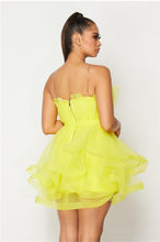 Load image into Gallery viewer, Yellow Yassie Party Favor Tulle Mesh Dress
