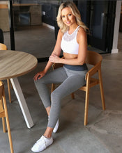 Load image into Gallery viewer, High Waisted Workout Leggings: Light Grey
