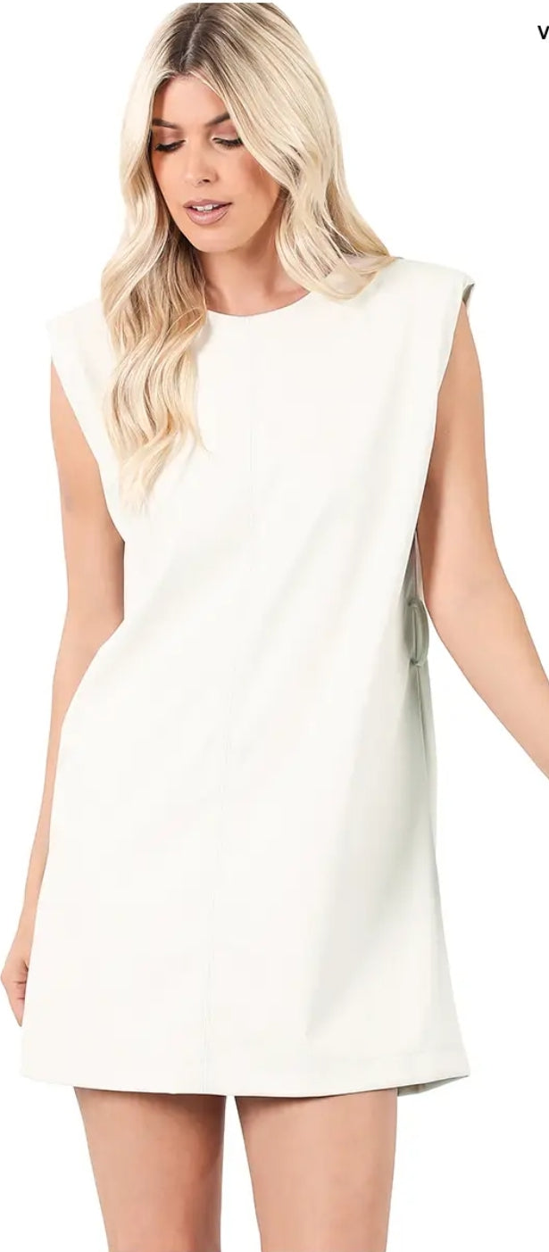 Valarie Vegan Leather Dress, large