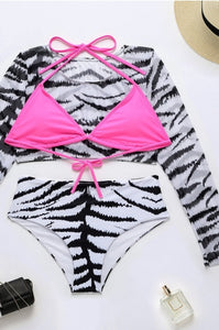 Zane Zebra Swimming Suit