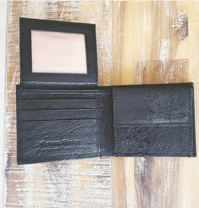 Ostrich Leather 2 Sided Credit Card and Cash Wallet