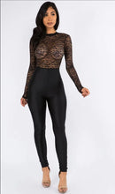 Load image into Gallery viewer, Lace Top Catsuit
