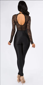 Lace Top Catsuit