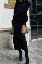 Load image into Gallery viewer, Charlie Turtleneck Knitted Pullover Slit Skirt Set
