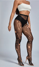 Load image into Gallery viewer, Cut Out High Waist Mesh Stocking Leggings

