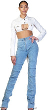 Load image into Gallery viewer, Carlie Cutout Denim Top
