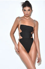 Load image into Gallery viewer, Beverly Crystal Lace Up Swimsuit
