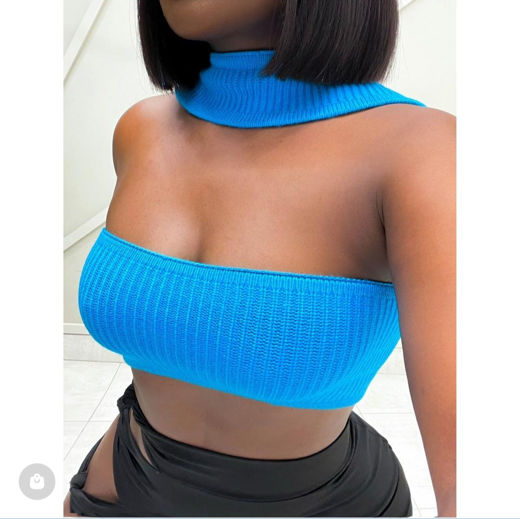 Jade cut out halter sweater top