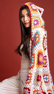 Lila Hooded Crochet Kimono