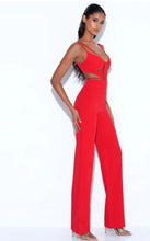 Load image into Gallery viewer, Red Cutout Strappy Jumpsuit
