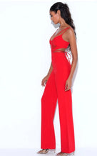 Load image into Gallery viewer, Red Cutout Strappy Jumpsuit

