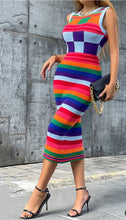 Load image into Gallery viewer, Multi Color Knit Dress Just For You
