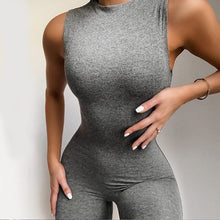 Load image into Gallery viewer, Jumpsuit Rompers Sleeveless Sports Running Solid White Black Grey Rompers
