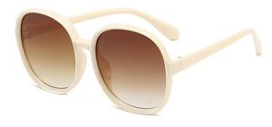 Plastic Classic Vintage Sunglasses Women Oversized Round Frame