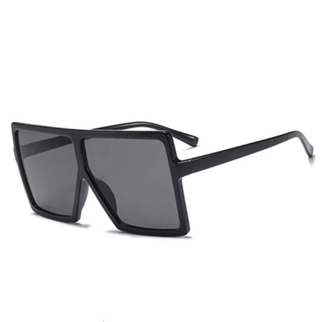 Long Keeper Retro Oversized Square Sunglasses - Women Men Vintage Classic  Metal Frame Flat Lens Glasses UV400 Protection