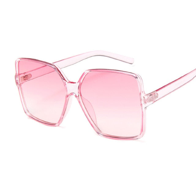 Luxury Square Sunglasses Brand Designer Retro Frame Big Sun Glasses Female Vintage Leopard Brown