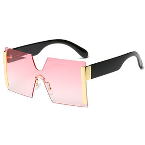 Fashion Oversized Square Rimless Sunglasses