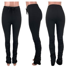Load image into Gallery viewer, Stacked ruched sweatpants leggings joggers
